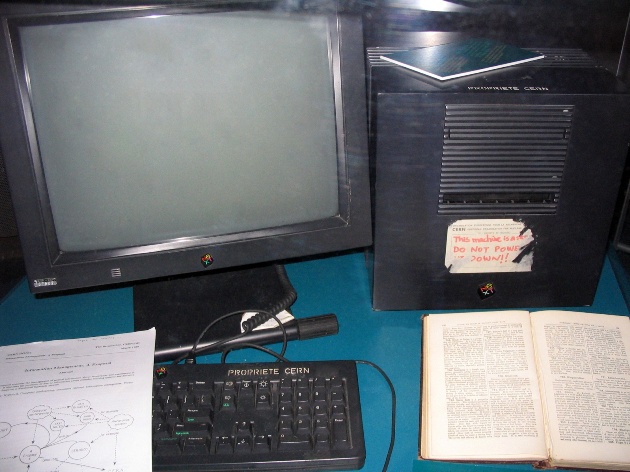 The CERN computer used as the very first Web server