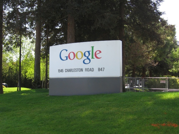 One of the Googleplex's entrance signs