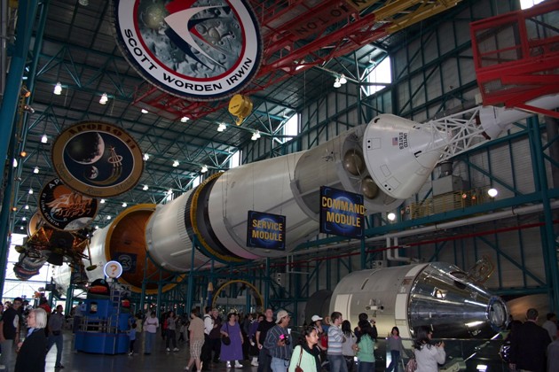 Saturn V on display in the Visitor Complex
