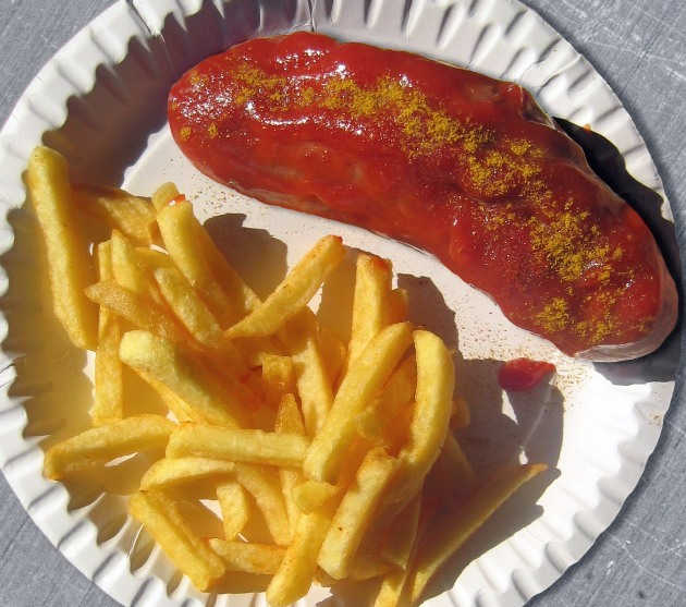 Currywurst with fries Currywurst with fries