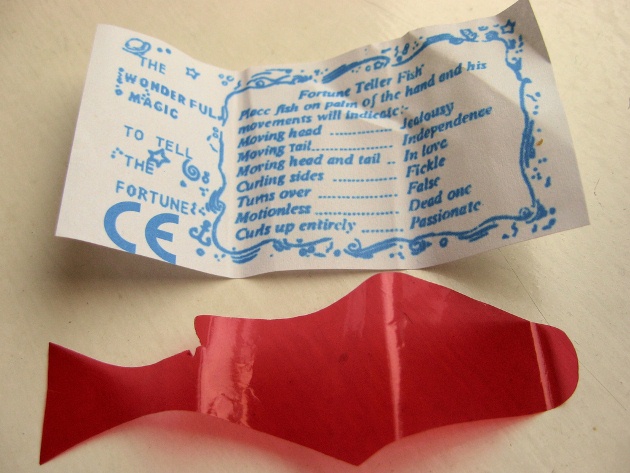 Fortune teller fish from a Christmas cracker Fortune teller fish from a Christmas cracker