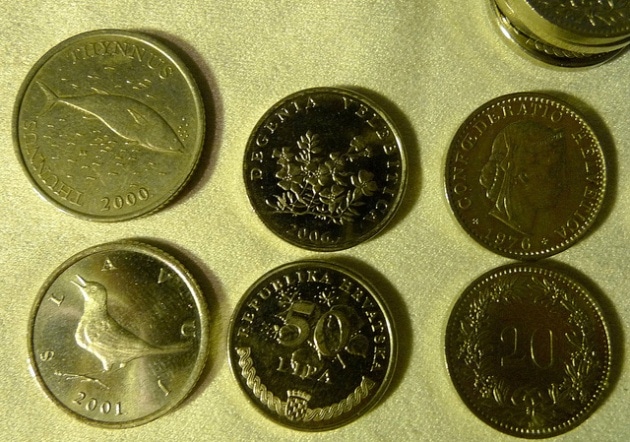 Croatian kuna and lipa coins