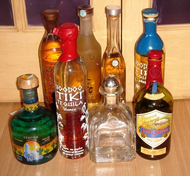 Tequila bottles