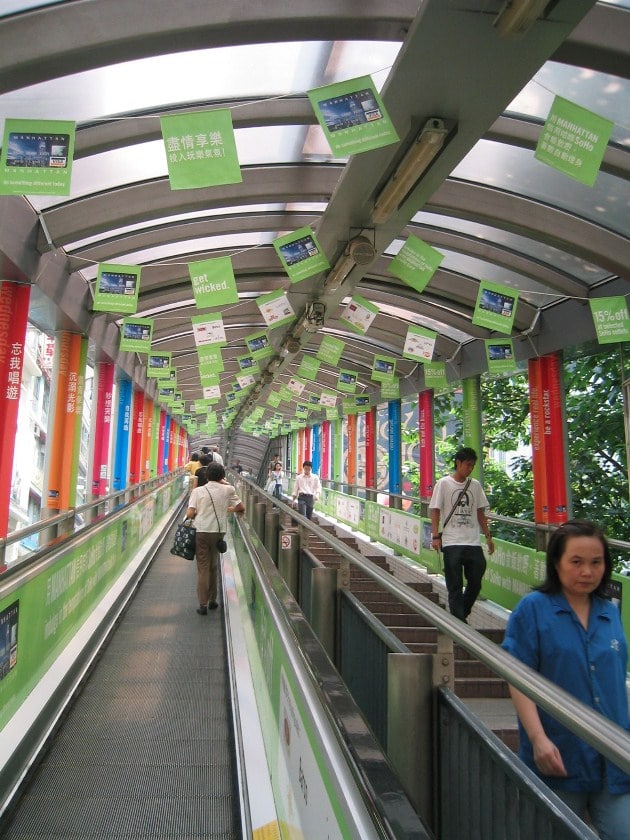 Inside the Central-Mid-levels escalator