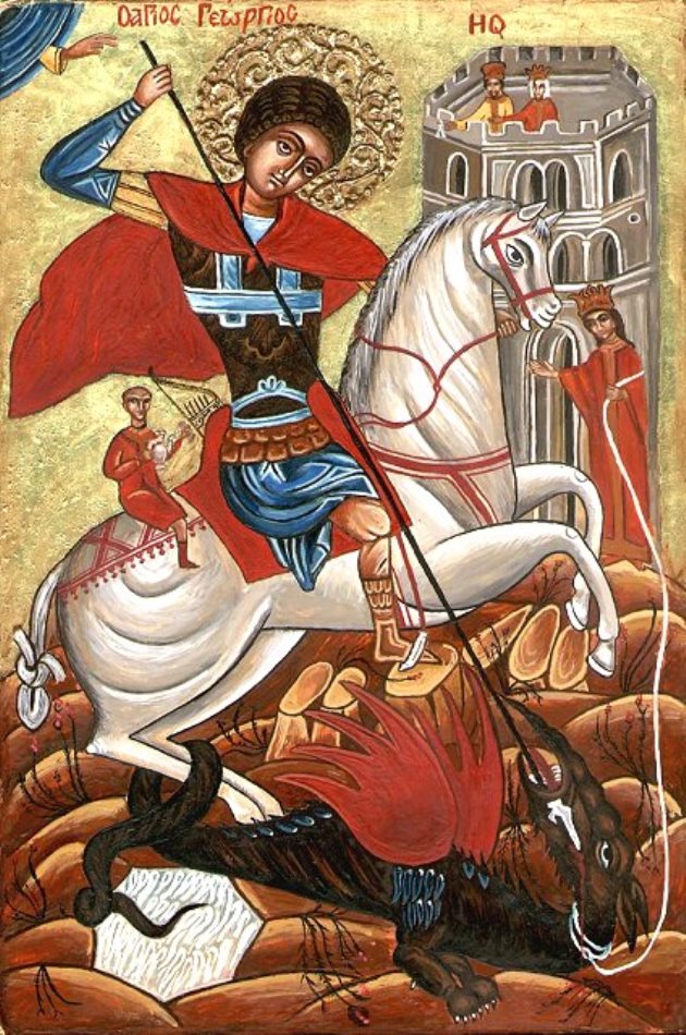 Saint George fighting the dragon
