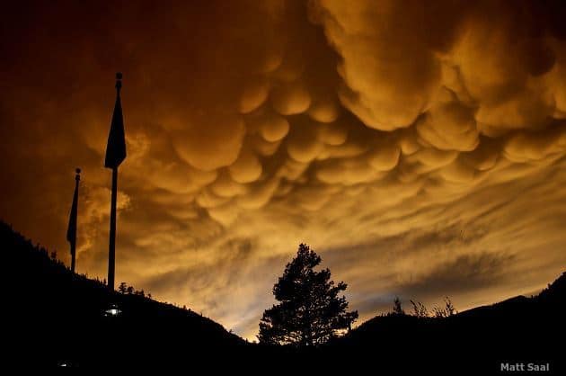 Mammatus clouds over Squaw Valley Ski Resort Mammatus clouds over Squaw Valley Ski Resort