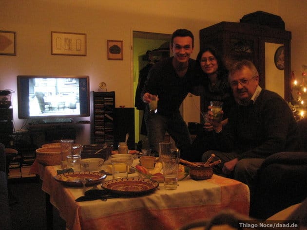 A family watching Dinner For One on New Year's Eve