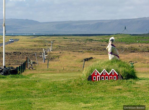 Elf houses near Strandakirkja