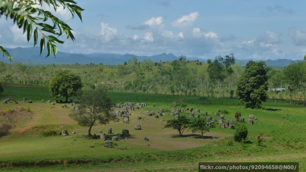 The Plain of Jars from a distance
