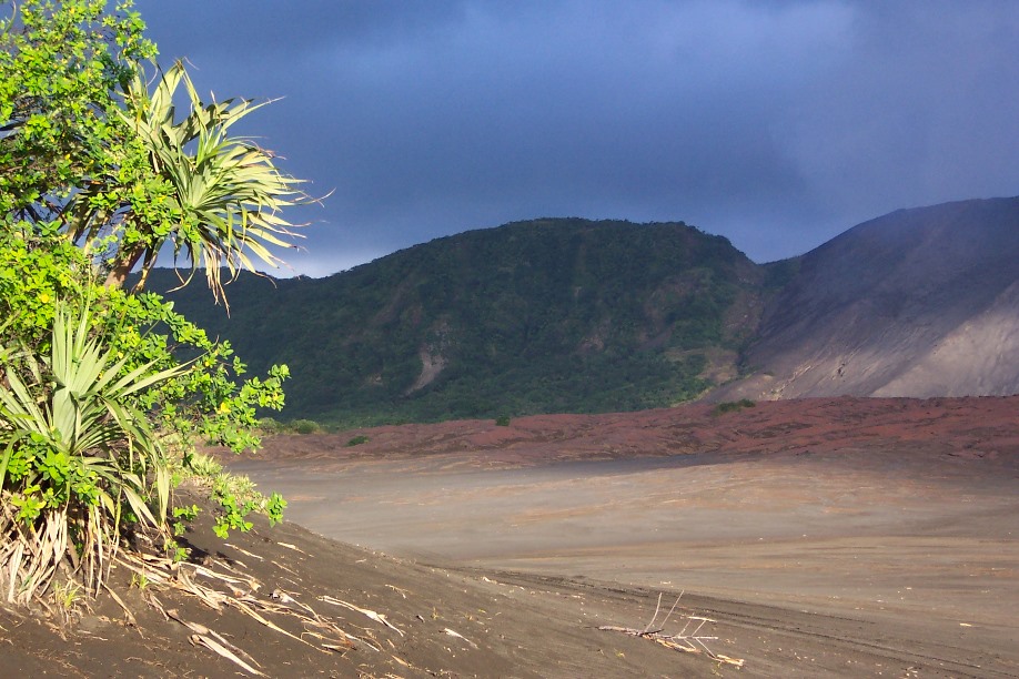 Cinder plain of Mount Yasur on Tanna island