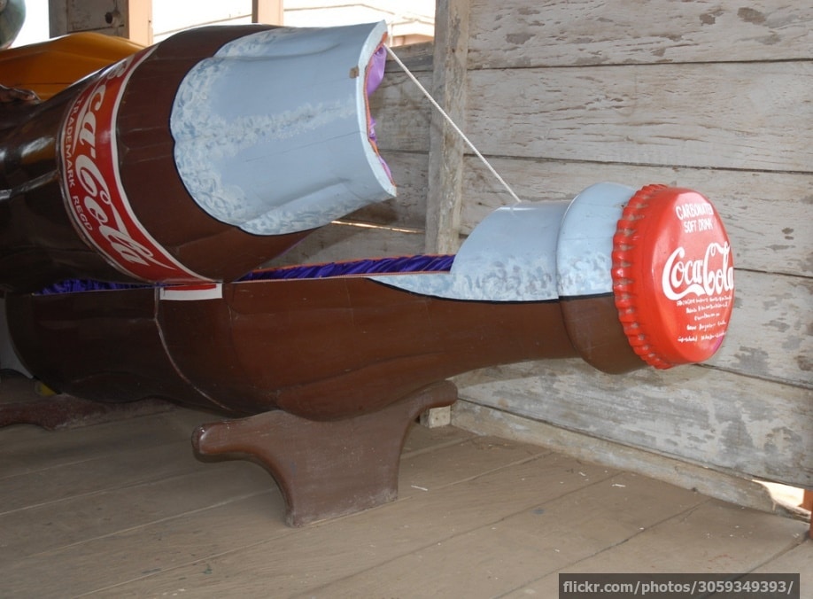 A Ghanaian Coke bottle coffin