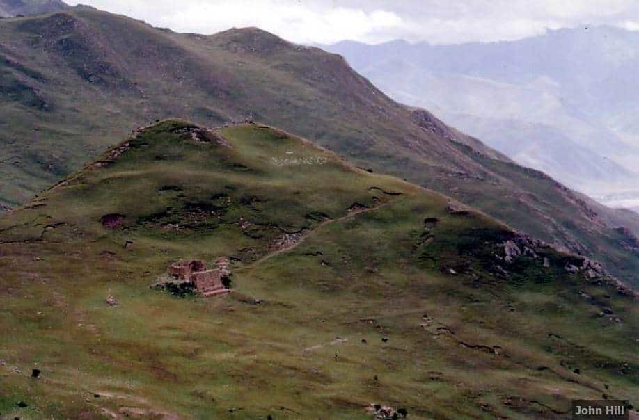 A Tibetan sky burial site