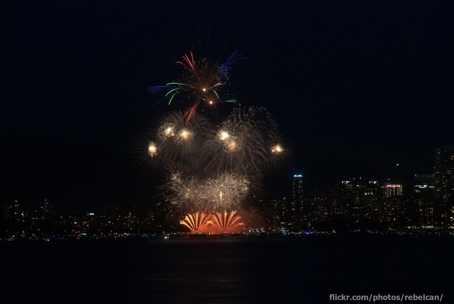 Fireworks over Vancouver