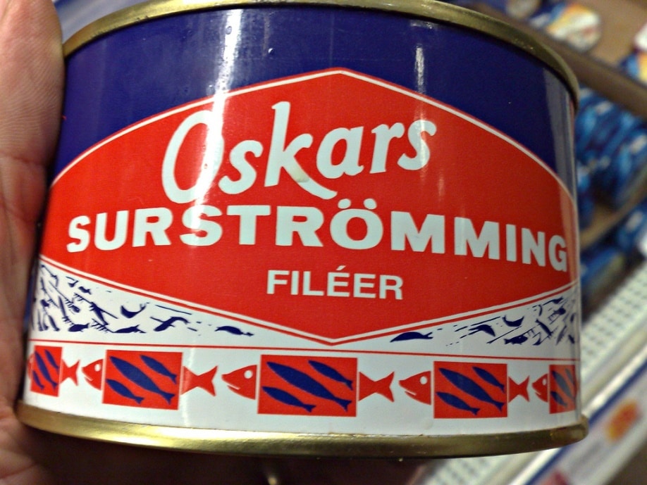 A (thankfully) unopened can of surströmming. Credit: erik forsberg.