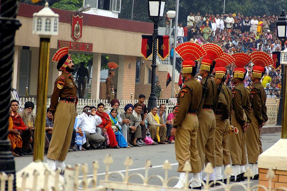 Wagah border closing ceremony