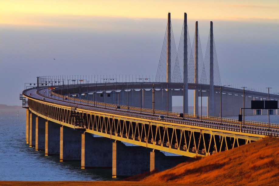 Öresund bridge between Sweden and Denmark