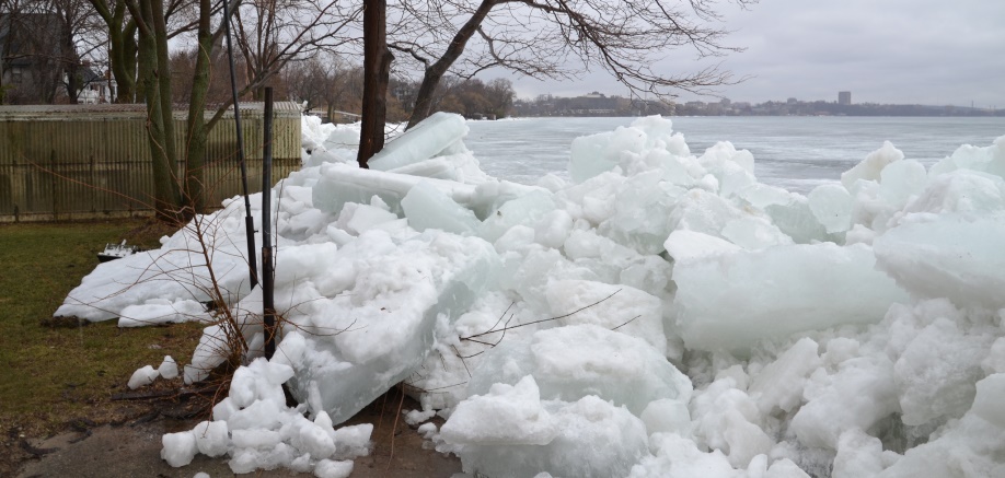 Ice shoves: Incredible frozen waves that get blown ashore by the wind