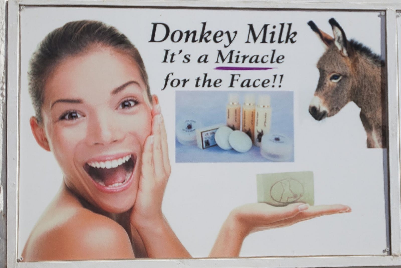 Donkey milk advert