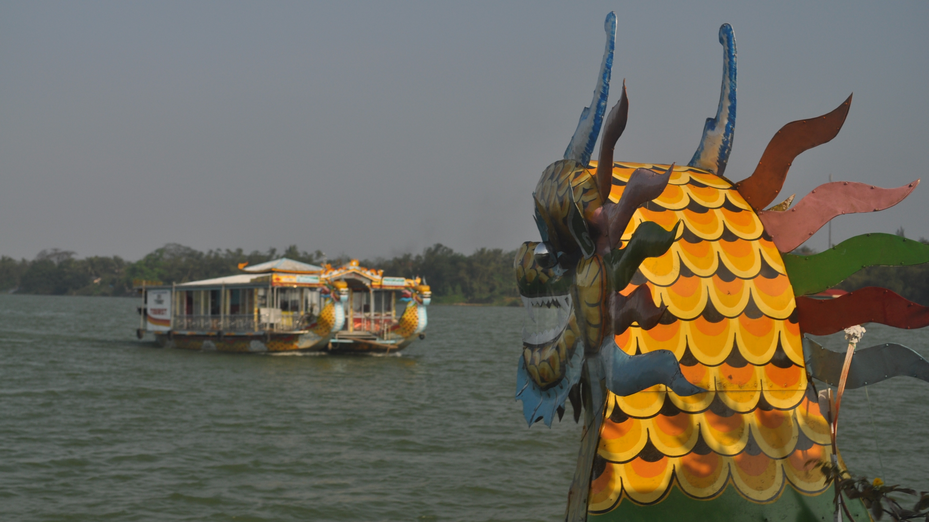 A dragon boat on perfume river, Vietnam