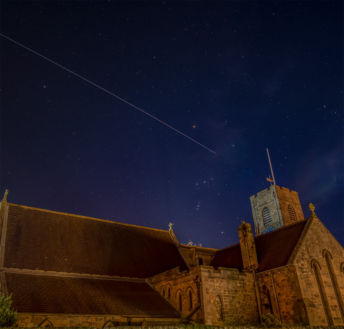 ISS Pass - St Andrew's Church, Corbridge