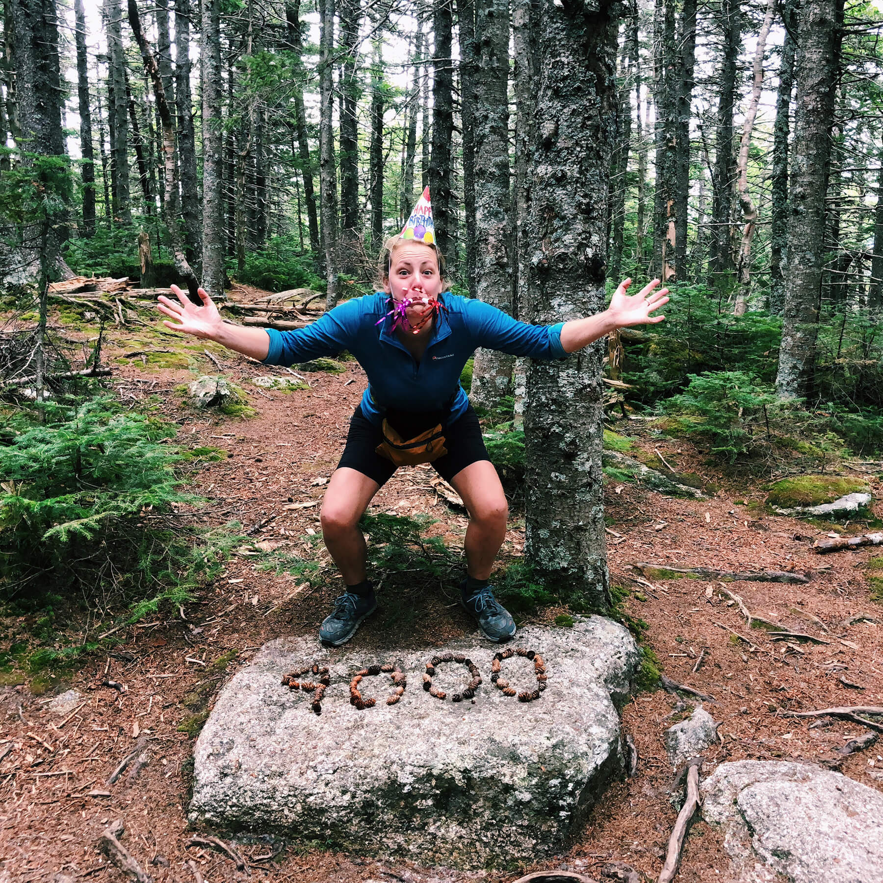 Celebrating walking 9000 miles