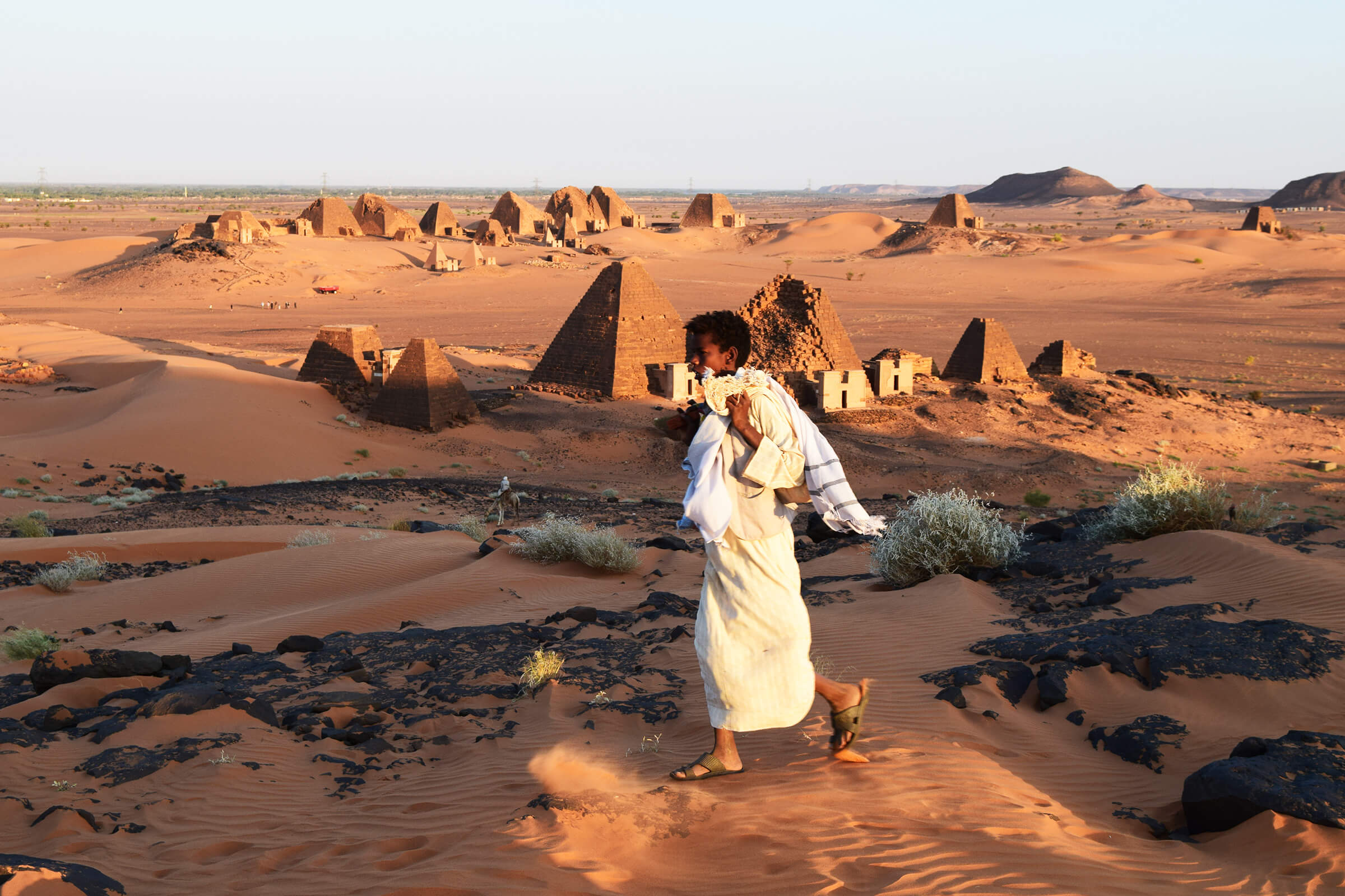 The Pyramids of Meroe, Sudan, at sunrise