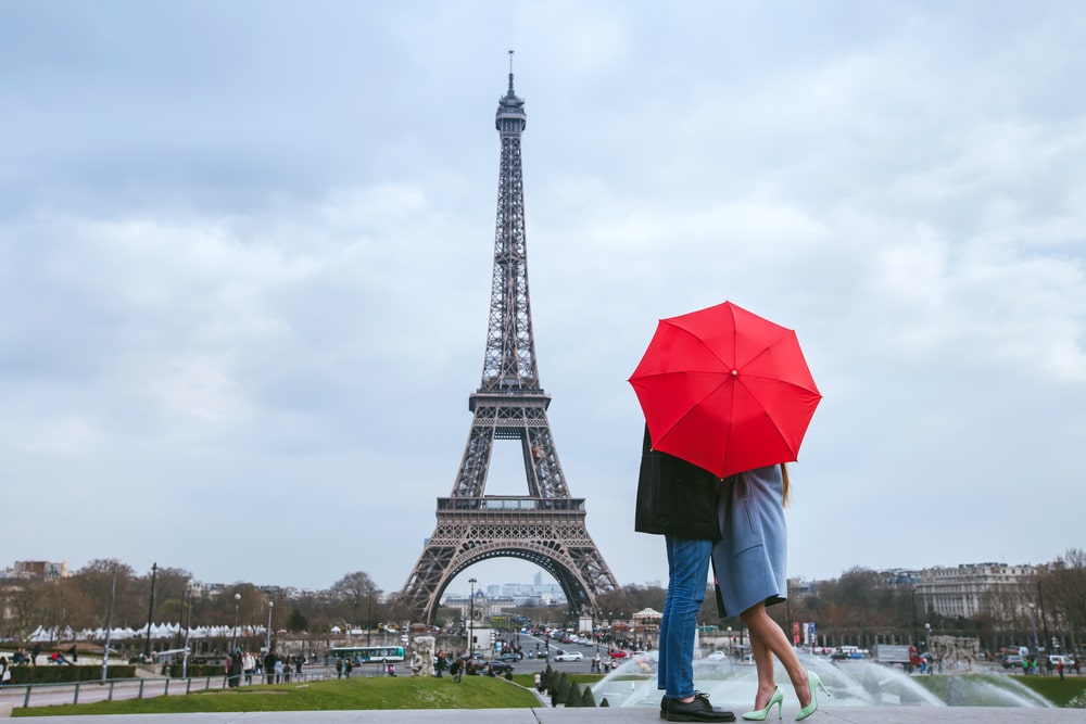 Romantic couple in Paris