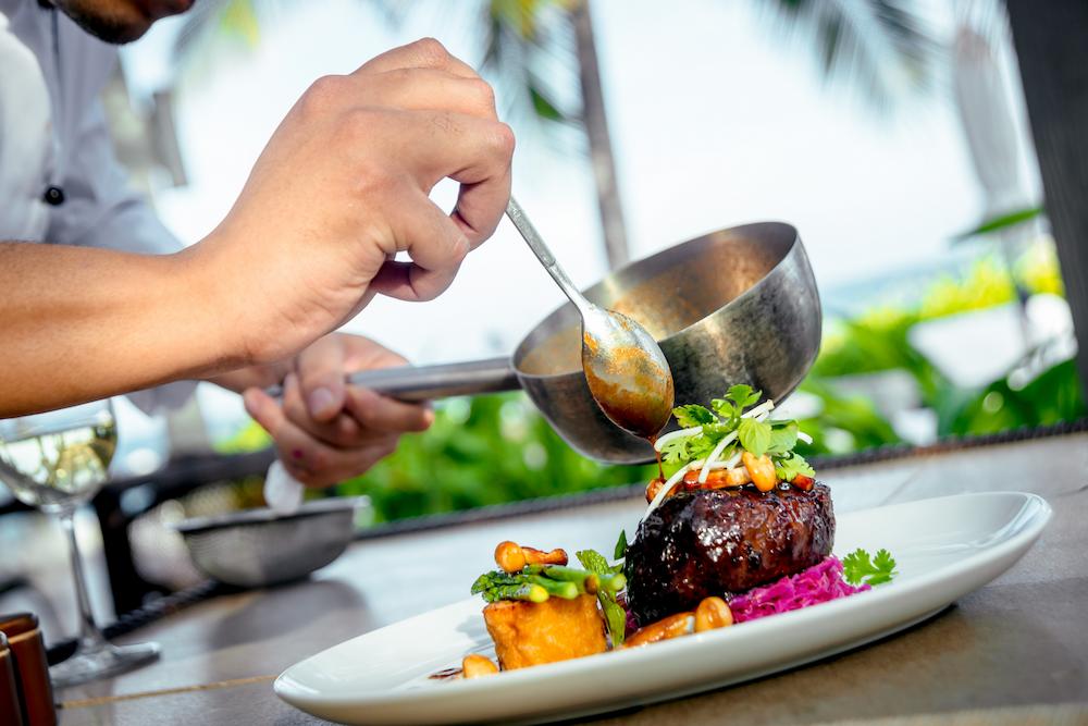 Food preparation at a zero waste restaurant