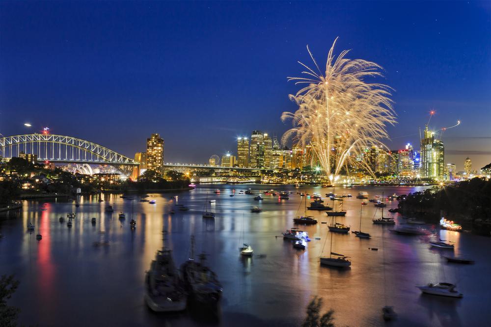 Fireworks in Sydney harbour